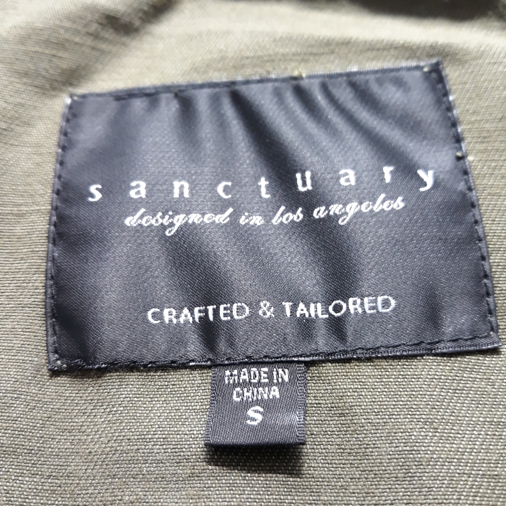 Sanctuary Distressed Green Utility Jacket - Picture 15 of 16